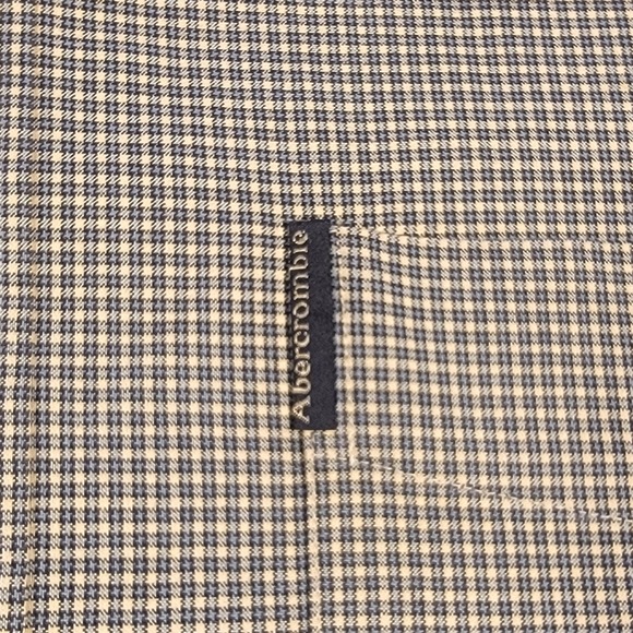 Y2K Abercrombie & Fitch Men's Shirt Size XL Houndstooth Check Vintage 2000s - Picture 4 of 9